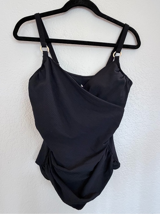 Prima Donna Other - PrimaDonna Swim One Piece Swimsuit Black Ruched Wrap 38C